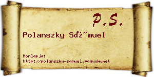 Polanszky Sámuel névjegykártya